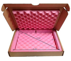 Laptop protective padded shipping box