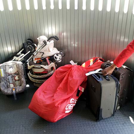 Gate check luggage