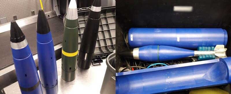 TSA Seized replica mortar shells